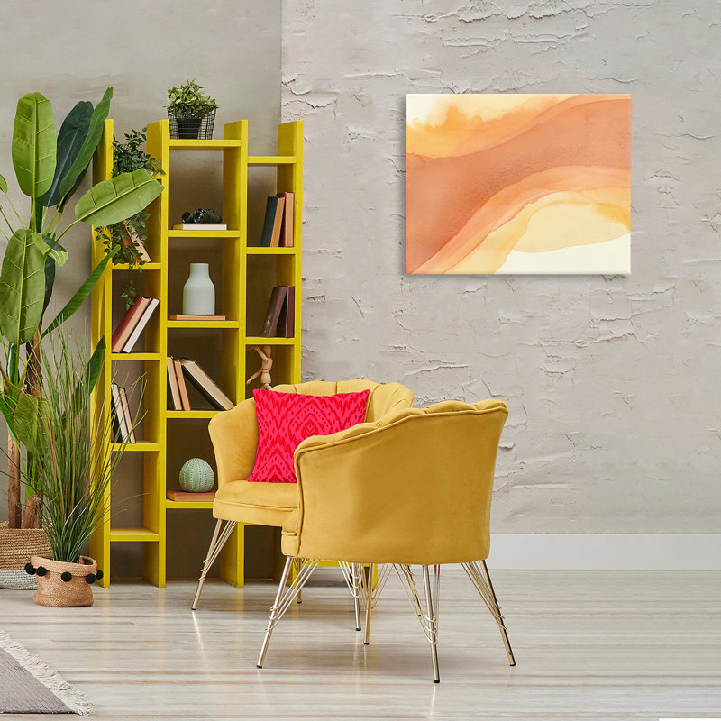 "Splashed Orange Motion", art mural par Grace Popp, H 24 po x l 30 po