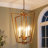 4-Light Rose Gold Kitchen Island Geometric Pendant