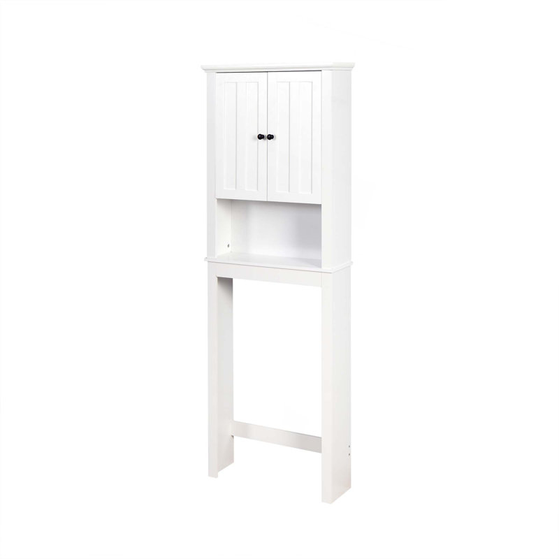 Armoire de rangement pour salle de bain en bois au-dessus de la toilette avec tablette réglable