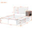 Lit plateforme en métal blanc avec matériau, rangement, armoire pleine grandeur en bois, armoire, touche élégante-786341228-786341233