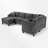 U-Shaped Sectional Sofa With Storage And USB Ports-679831704
