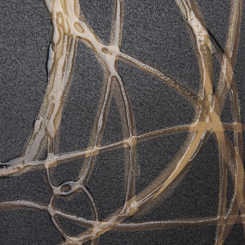 Lines V a Hand Embelished Textured Canvas, 50" H x 40" W x 1.5" D