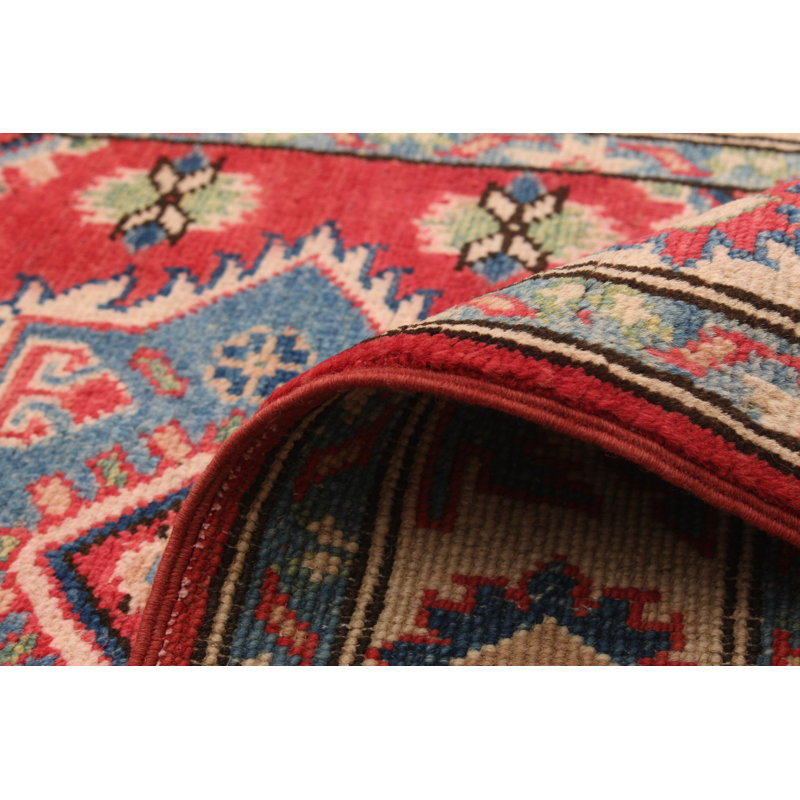 Tapis de bois one-of-kind-noué la 2010 gaznis rouge/doré 2 pi 8 po x 9 pi 2 po Hypoluxo