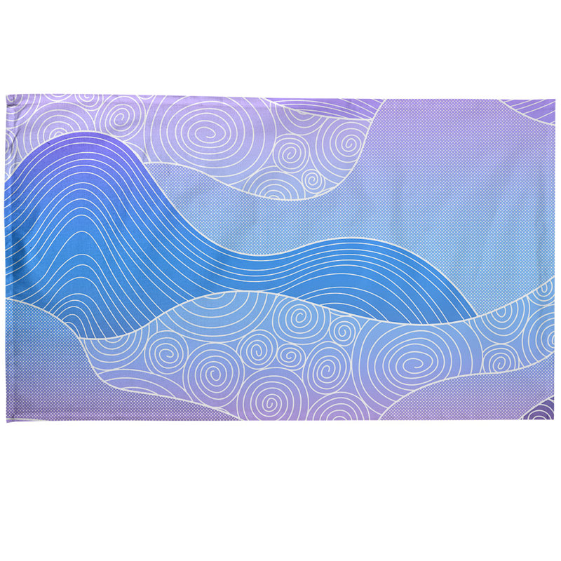Tea Towel Kitchen Towel, Cotton Twill, Blue/Purple