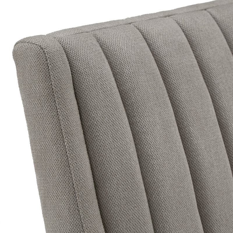 Chaise de salle à manger rembourrée Aleysia, Gris