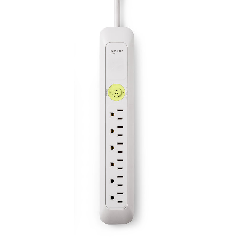 Protecteur de surtension à 6 prises Power Strips, Blanc