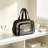 2 Pack Beige And Black Clear Waterproof Sandproof Carry On Toiletry Bag Large Capacity Double Compartment Zipper Cosmetic Organizer Tote Bag For Travel Gym Shower Beach Outdoor Activities-133004603