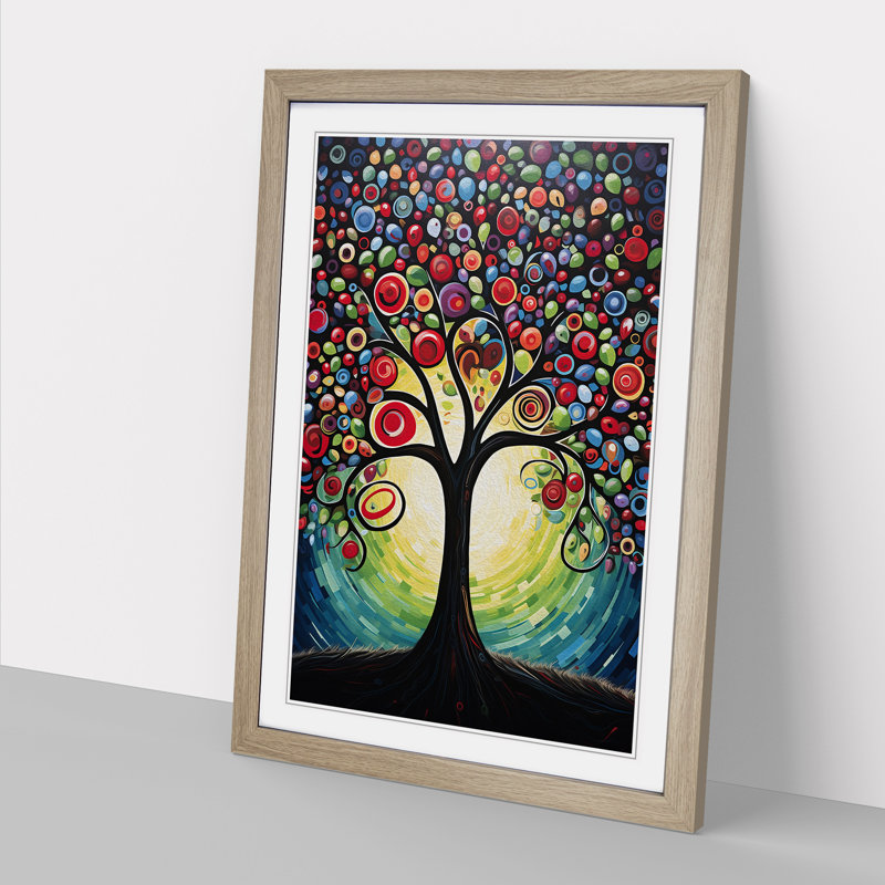 Single Picture Frame Print on Wood, Oak Framed, 34cm H x 25cm W