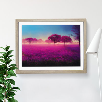Creative Bluebell Field Sunrise - Single Picture Frame Print