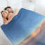 Jeté en flanelle de luxe à motif de nuages au-dessus du ciel bleu-132906867