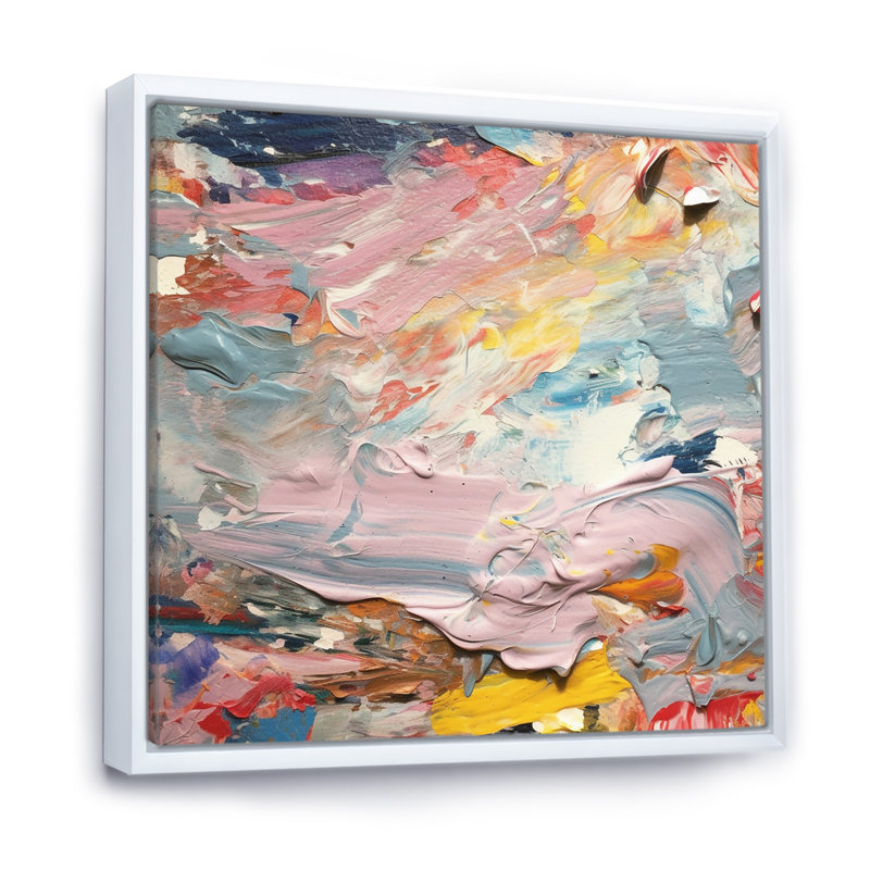«Summer Pastel Groove Abstract Expressionism», reproduction d'art abstrait, H 36 po x l 36 po x P 1,5 po