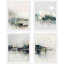«Misty Mountain Lake», paysage abstrait, décor de bureau encadré sur papier, impression de 4 pièces-93012083-93012086