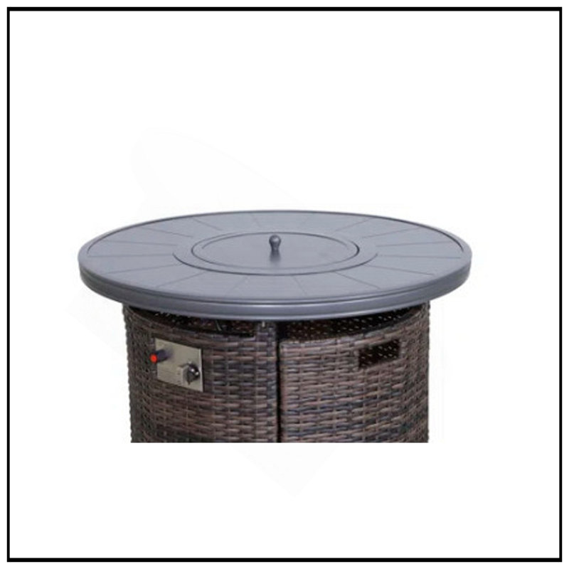 25" H X 32" W Propane Outdoor Fire Pit Table