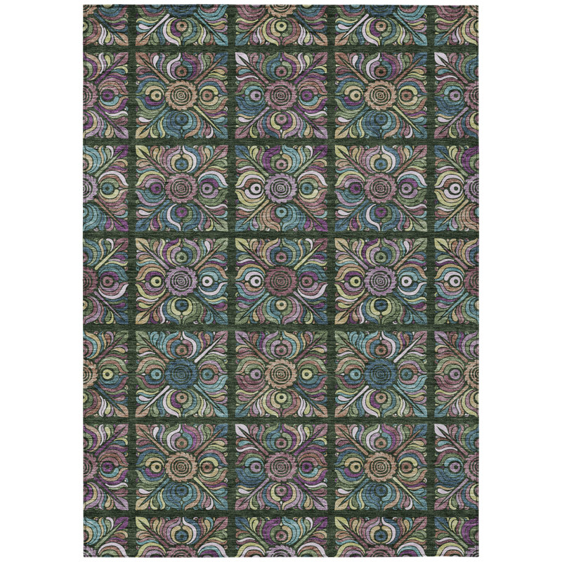 Tapis bleu sarcelle lavable 9 pi x 12 pi bleu sarcelle