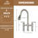 Sleek 2-Handle Bridge Kitchen Faucet with Three Function Pull-Down Sprayhead