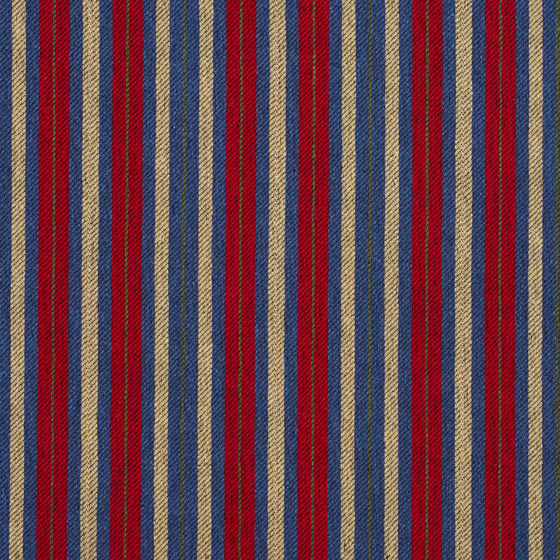 Tissu texturé rayé, Rouge / Bleu