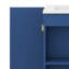 Meuble-lavabo autoportant de 20 po, armoire de salle de bain avec lavabo en céramique, porte à fermeture en douceur, rangement latéral, poignées chic en demi-lune-787143726