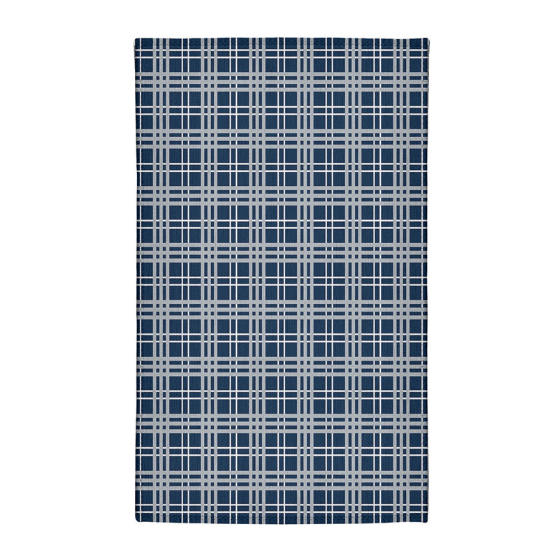 Tapis à carreaux bleu, Rectangle 5 pi x 7 pi