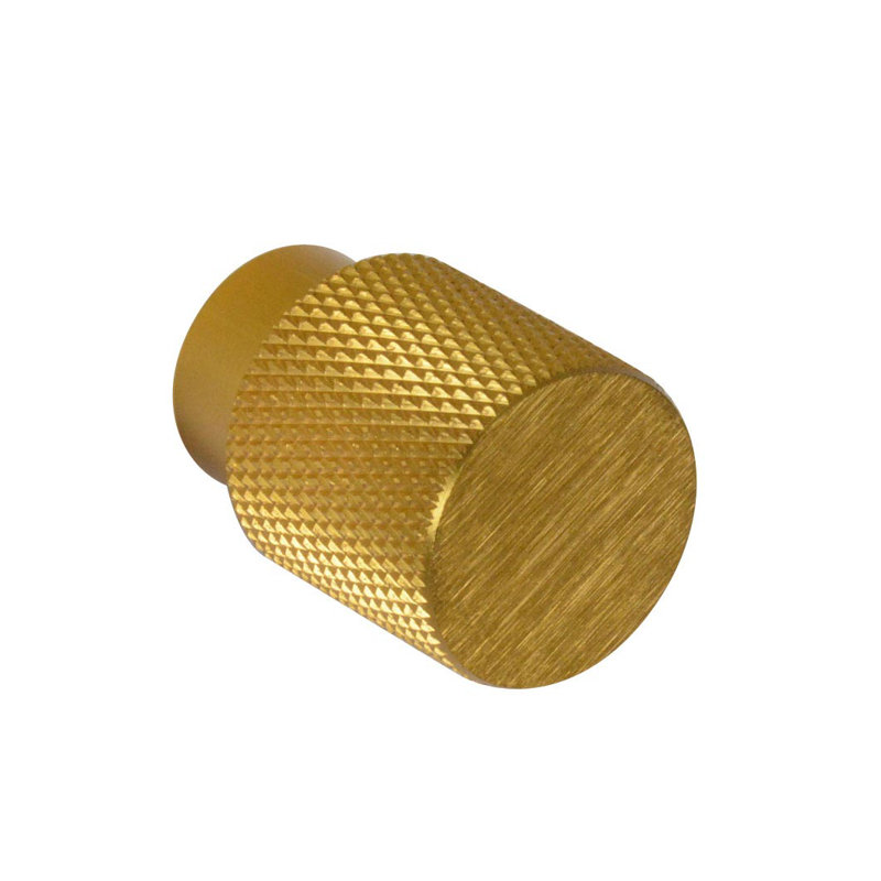 Linear 3/4" Diameter Cylindrical Knob, Brushed Gold