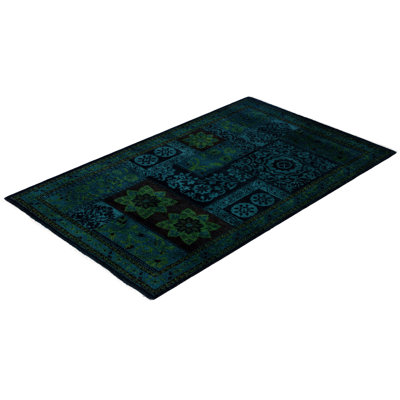 Huddleston One-of-a-Kind 3' 3" X 5' 1" Wool Area Rug Black