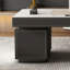 Bureau rectangulaire noir avec 6 tiroirs-109742706