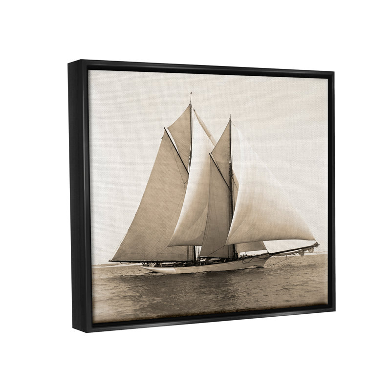 "Stupell Industries", art nautique sur toile par Graffi * Tee Studios, Cadre flottant noir de jais