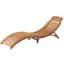 Chaise longue pliante en bois brun avec siège à circulation d'air pour une atmosphère extérieure relaxante et pliable-623267002