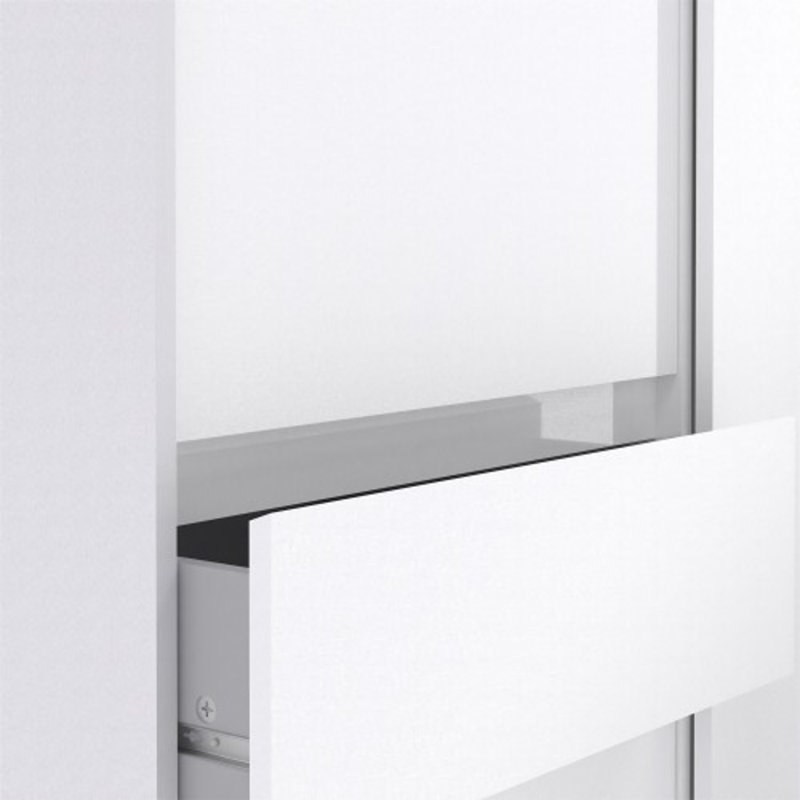 Aighleigh 1 Door Solid Wood Wardrobe, White