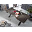 Acacia Solid Wood Top Metal Base Dining Table-47502111-47502117