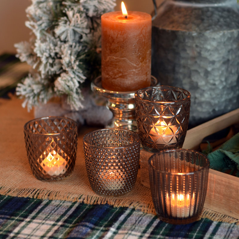 Porte-bougies Chubby Votive, Gris