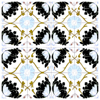 Housses de couette à motif floral noir et blanc