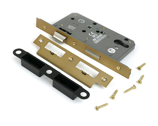 Euro Din Sash Lock, Satin Brass