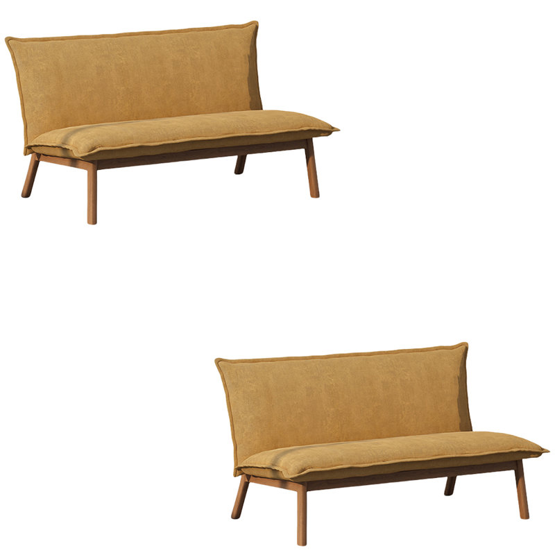 Banc rembourré en polyester haut de gamme, Beige