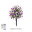  Arbres de boules topiaires artificiels à fleurs violettes brillantes avec pointes, faux arbustes d'extérieur résistants aux rayons UV, plantes de buissons florales réalistes pour le patio-128927118
