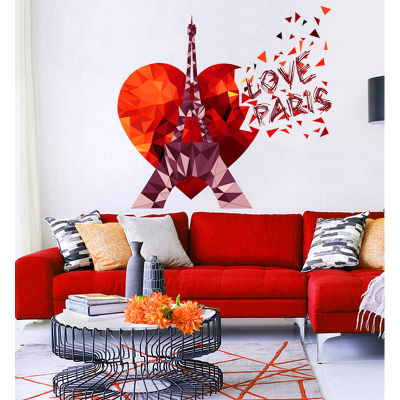 Adhésif décoratif en forme de tour de Paris polygonale, H 10 po x L 10 po
