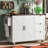 54.5" Farmhouse Kitchen Island with Power Outlet, Kitchen Storage Island with Internal Storage Rack, Drop Leaf, Spice Rack, Rolling Kitchen Cart on Wheels, for Home, Kitchen and Dining Room-1575460210