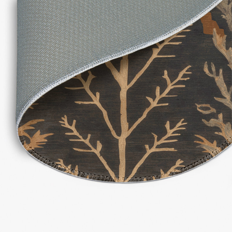 Tapis intérieur et extérieur gris Nature, Rond 5 pi