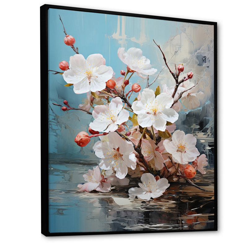 Fawke Asian Art Eastern Elegance VI, reproduction d'art sur toile, H 32 po x l 16 po x P 1 po, Cadre flottant noir