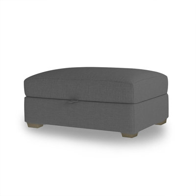 Banc rembourré gris foncé