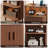 2-Pack End Table With Charging Station And LED Light(Set Of 2)-1041997465