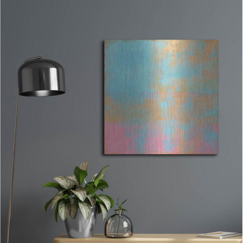 «Day Glow Pastel 2» par Carol Young, art mural en métal, H 24 po x l 24 po