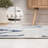 Cindia Casual Coastal Flamingos Two-Tone White/Navy Indoor/Outdoor Rug-1586751297