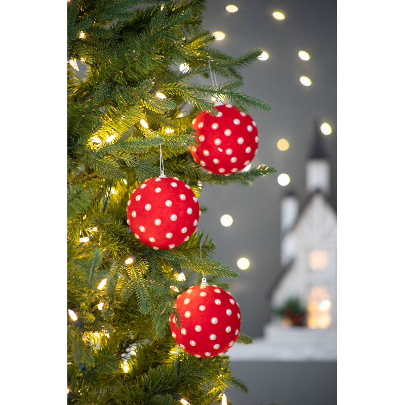 Ornement boule en PVC, Rouge