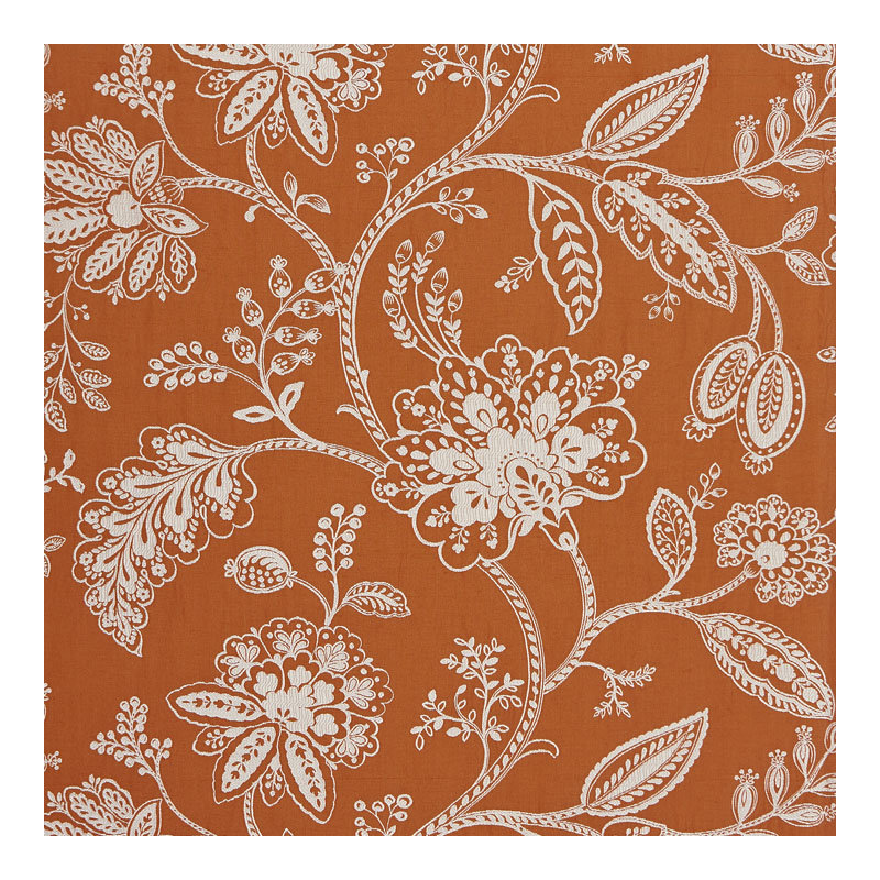 Oriana Kaveri Vine Fabric, Mandarin