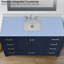Plateau de meuble-lavabo simple 60 po en quartz avec lavabo - pour remplacement de meuble-lavabo, sans armoire