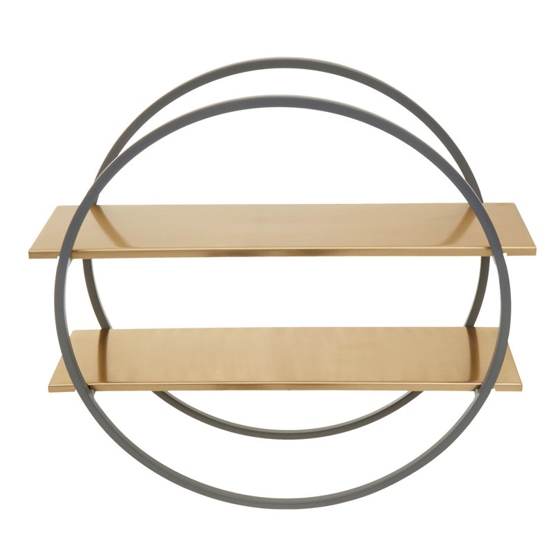 Simona 2 Piece Circle Metal Tiered Shelf