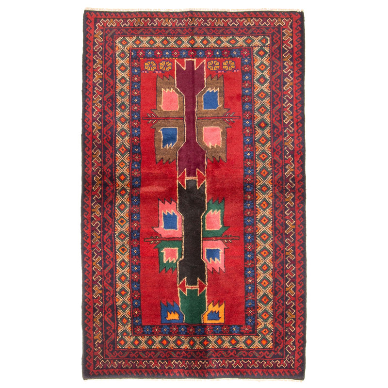 Rizbaft Red Rug 3'5" x 5'8"