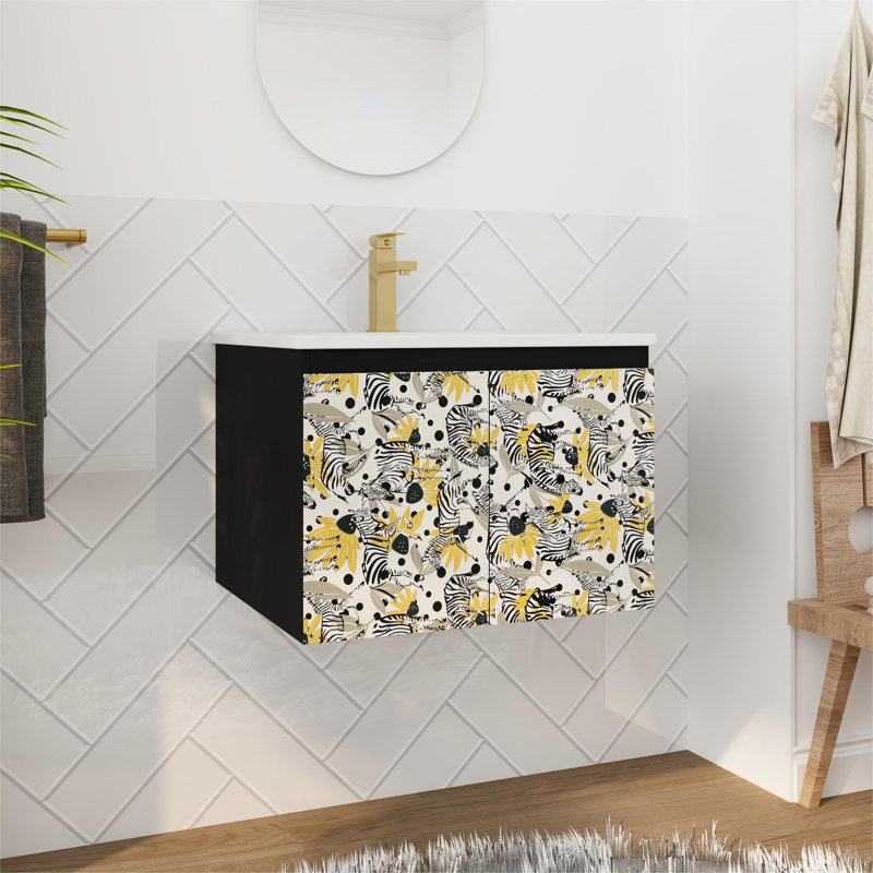 Ensemble de meuble-lavabo simple 24 po avec plateau en céramique Tyvan