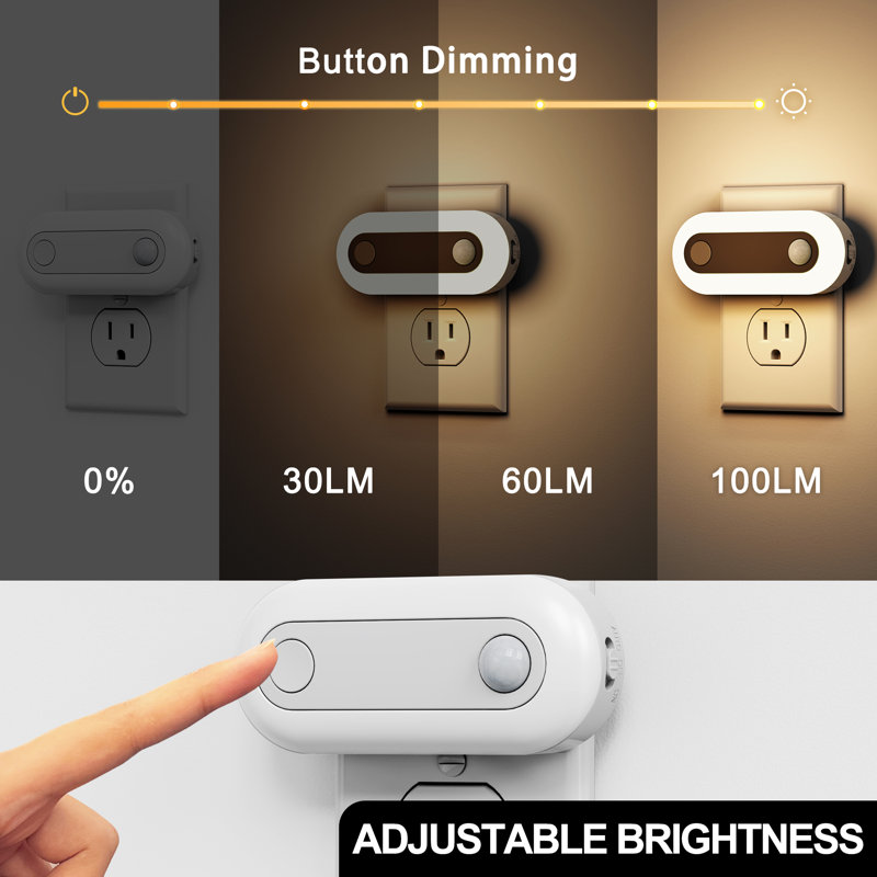 NL Dimmable LED Night Light With Motion And Light Sensor