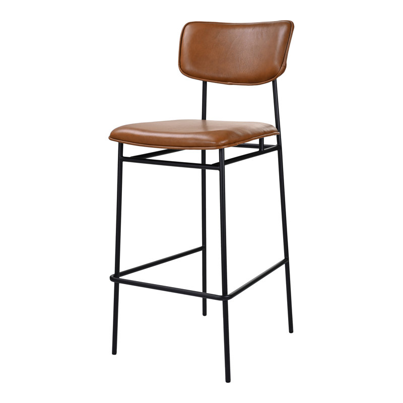 SAILOR BARSTOOL BROWN, Bar Stool (30” Seat Height), Red Velvet